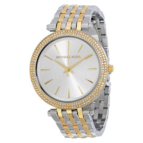 michael kors women's darci two tone petite watch|michael kors petite darci watch.